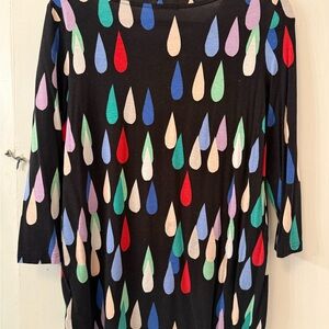 Marimekko Multicolor Raindrop Short Sleeve Top